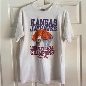 Vintage 1988 Kansas Jayhawks NCAA National Champs